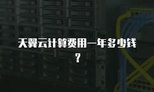 天翼云计算费用一年多少钱？