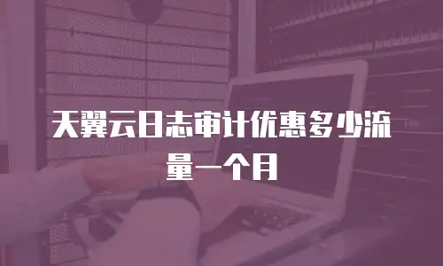 天翼云日志审计优惠多少流量一个月