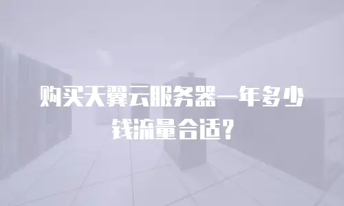 购买天翼云服务器一年多少钱流量合适？