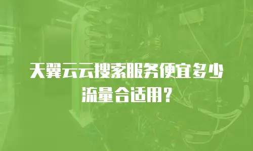 天翼云云搜索服务便宜多少流量合适用？