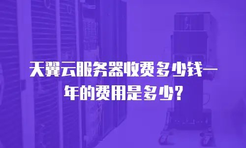 天翼云服务器收费多少钱一年的费用是多少？