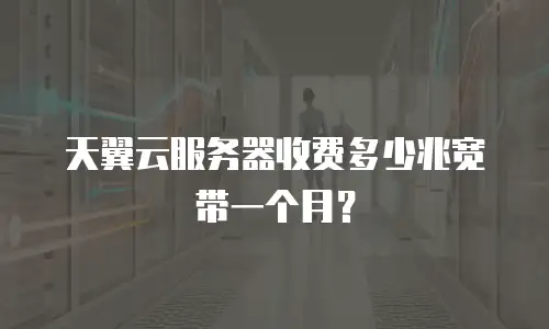 天翼云服务器收费多少兆宽带一个月？