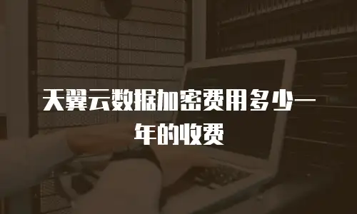 天翼云数据加密费用多少一年的收费