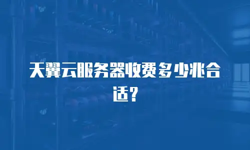 天翼云服务器收费多少兆合适？