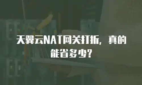 天翼云NAT网关打折，真的能省多少？