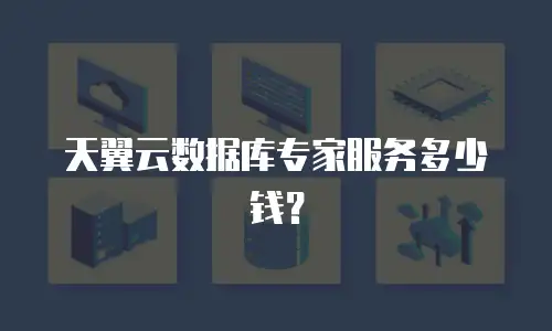 天翼云数据库专家服务多少钱？