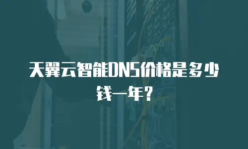 天翼云智能DNS价格是多少钱一年？