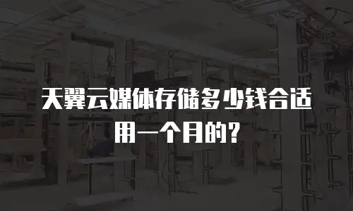 天翼云媒体存储多少钱合适用一个月的？