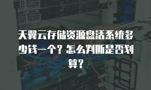天翼云存储资源盘活系统多少钱一个？怎么判断是否划算？
