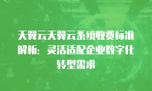 天翼云天翼云系统收费标准解析：灵活适配企业数字化转型需求