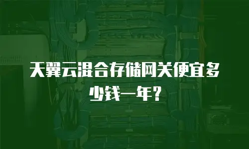 天翼云混合存储网关便宜多少钱一年？