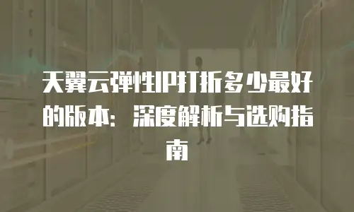 天翼云弹性IP打折多少最好的版本：深度解析与选购指南