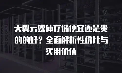 天翼云媒体存储便宜还是贵的的好？全面解析性价比与实用价值