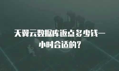 天翼云数据库返点多少钱一小时合适的？