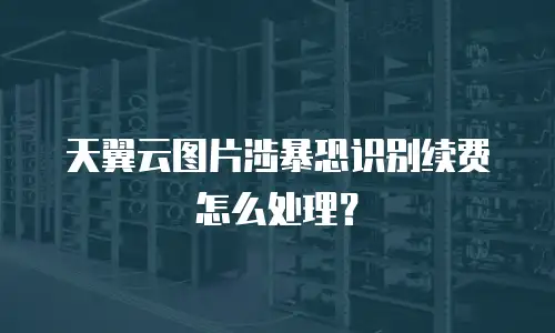 天翼云图片涉暴恐识别续费怎么处理？