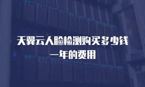 天翼云人脸检测购买多少钱一年的费用