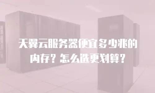 天翼云服务器便宜多少兆的内存？怎么选更划算？