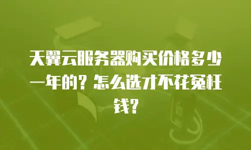 天翼云服务器购买价格多少一年的？怎么选才不花冤枉钱？