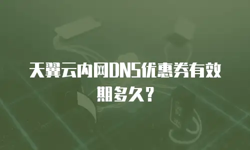 天翼云内网DNS优惠券有效期多久？