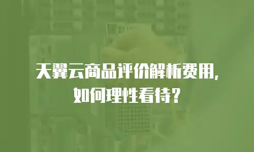 天翼云商品评价解析费用，如何理性看待？