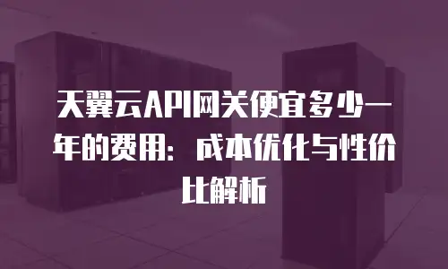 天翼云API网关便宜多少一年的费用：成本优化与性价比解析