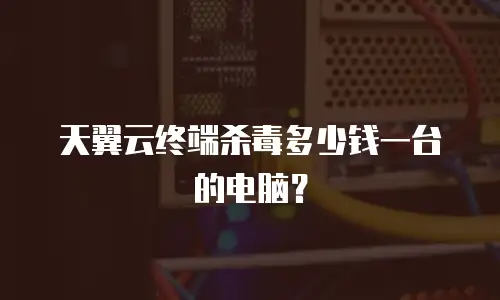 天翼云终端杀毒多少钱一台的电脑？