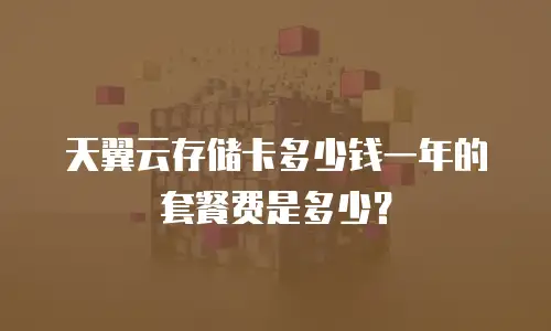 天翼云存储卡多少钱一年的套餐费是多少？