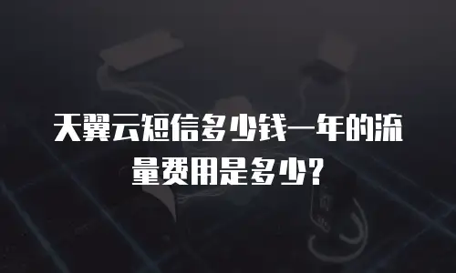 天翼云短信多少钱一年的流量费用是多少？