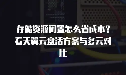 存储资源闲置怎么省成本？看天翼云盘活方案与多云对比