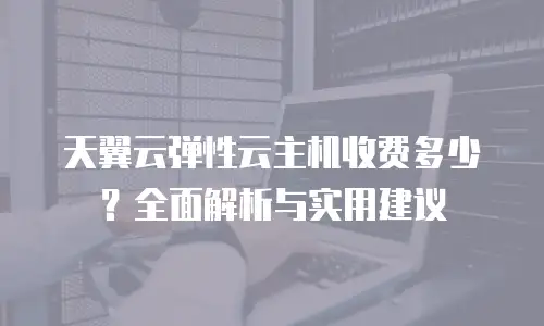天翼云弹性云主机收费多少？全面解析与实用建议