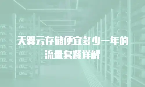 天翼云存储便宜多少一年的流量套餐详解