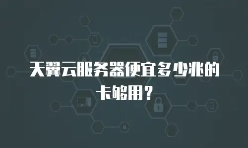 天翼云服务器便宜多少兆的卡够用？