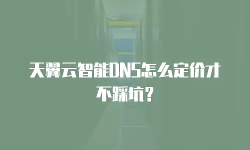 天翼云智能DNS怎么定价才不踩坑？