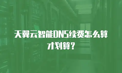 天翼云智能DNS续费怎么算才划算？