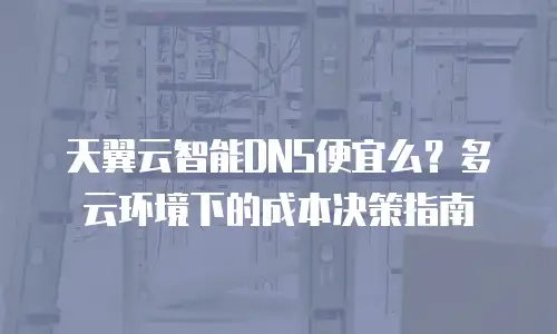 天翼云智能DNS便宜么？多云环境下的成本决策指南