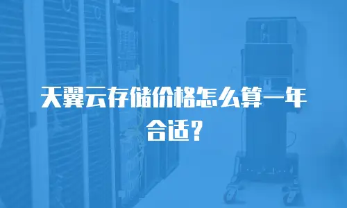 天翼云存储价格怎么算一年合适？