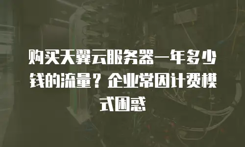 购买天翼云服务器一年多少钱的流量？企业常因计费模式困惑