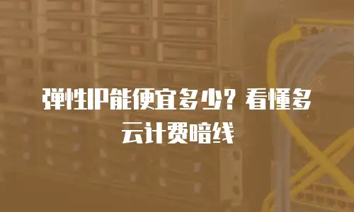 弹性IP能便宜多少？看懂多云计费暗线