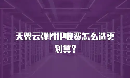 天翼云弹性IP收费怎么选更划算？