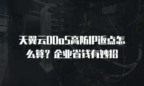 天翼云DDoS高防IP返点怎么算？企业省钱有妙招