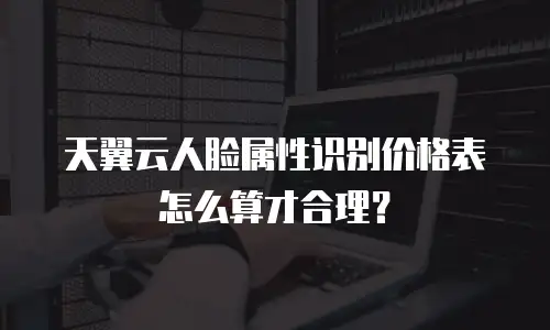 天翼云人脸属性识别价格表怎么算才合理？