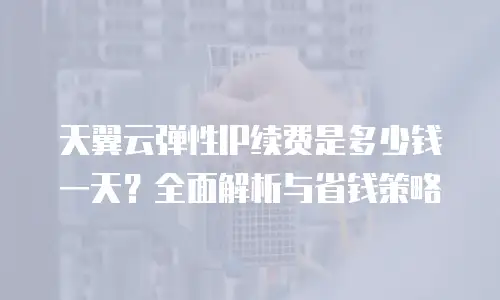 天翼云弹性IP续费是多少钱一天？全面解析与省钱策略