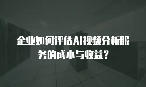 企业如何评估AI视频分析服务的成本与收益？