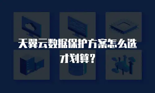 天翼云数据保护方案怎么选才划算？