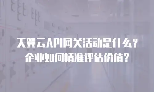 天翼云API网关活动是什么？企业如何精准评估价值？