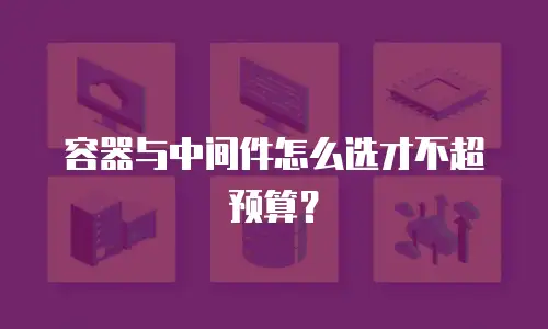 容器与中间件怎么选才不超预算？