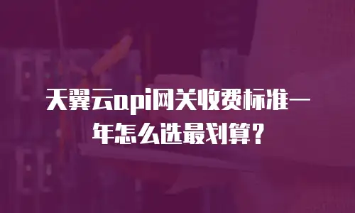 天翼云api网关收费标准一年怎么选最划算？