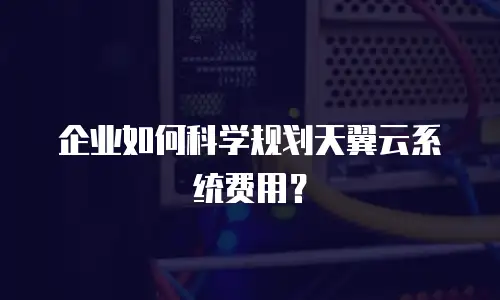 企业如何科学规划天翼云系统费用？
