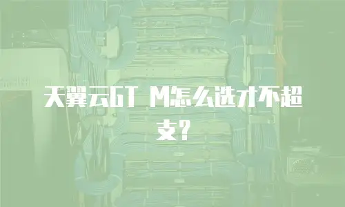 天翼云GT M怎么选才不超支？