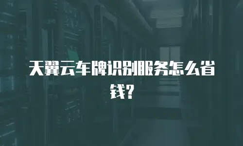 天翼云车牌识别服务怎么省钱？